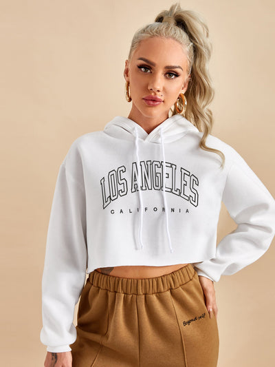 Winter  Hoody Women Street BF Pullover Short Letters Printed - HandyProducts