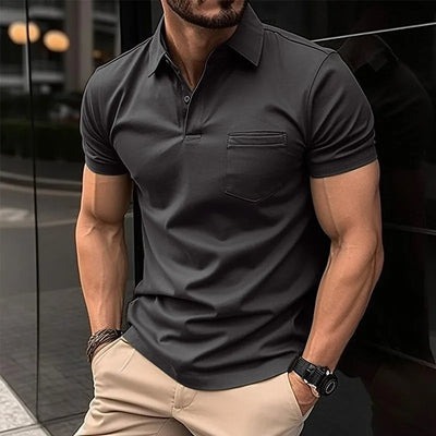 Summer Men's New Casual Short-Sleeved Polo Shirt Breathable Office Fashion Clothing - HandyProducts
